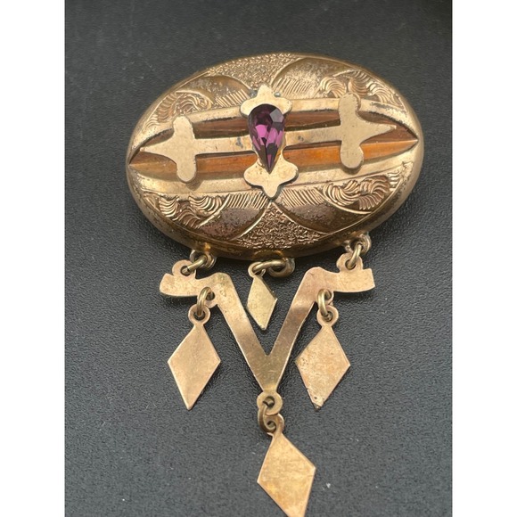 Antique Brooch Lot Victorian Edwardian Paste Glass Figural Estate Reseller AS IS - Picture 14 of 16